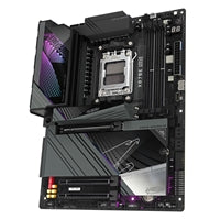 Gigabyte X870E AORUS MASTER AMD AM5 Socket Motherboard, ATX, 4x DDR5 Slots, 4x M.2 Sockets, Fitted I/O Shield, 5GbE LAN, Wi-Fi 7, 1x HDMI Port / 2x USB-C (USB4)