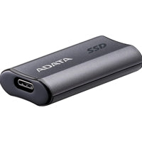 ADATA SC750 (SC750-1000G-CCBK) 1TB USB-C Portable SSD USB 3.2 Gen 2 Up to 1000 MB/s Black Titanium Compatible with Windows, iOS, Android, PlayStation, XBox & Handheld Consoles