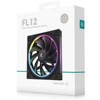 DeepCool FL12 120mm PWM Fan - High Performance, Low Noise, Fluid Dynamic Bearing, 36 ARGB LEDs, 500-2150 RPM, 55 CFM Airflow, 4-Pin PWM Control