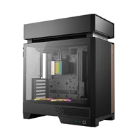 DeepCool CL6600 ARGB Modular Split-Chamber Mid-Tower ATX Case, Tempered Glass Panels, Pre-installed 360mm ARGB Liquid Cooler, 2 x FL12R SE ARGB Fans, USB 3.0, Mini-ITX/Mico-ATX/ATX, Black
