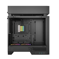 DeepCool CL6600 ARGB Modular Split-Chamber Mid-Tower ATX Case, Tempered Glass Panels, Pre-installed 360mm ARGB Liquid Cooler, 2 x FL12R SE ARGB Fans, USB 3.0, Mini-ITX/Mico-ATX/ATX, Black
