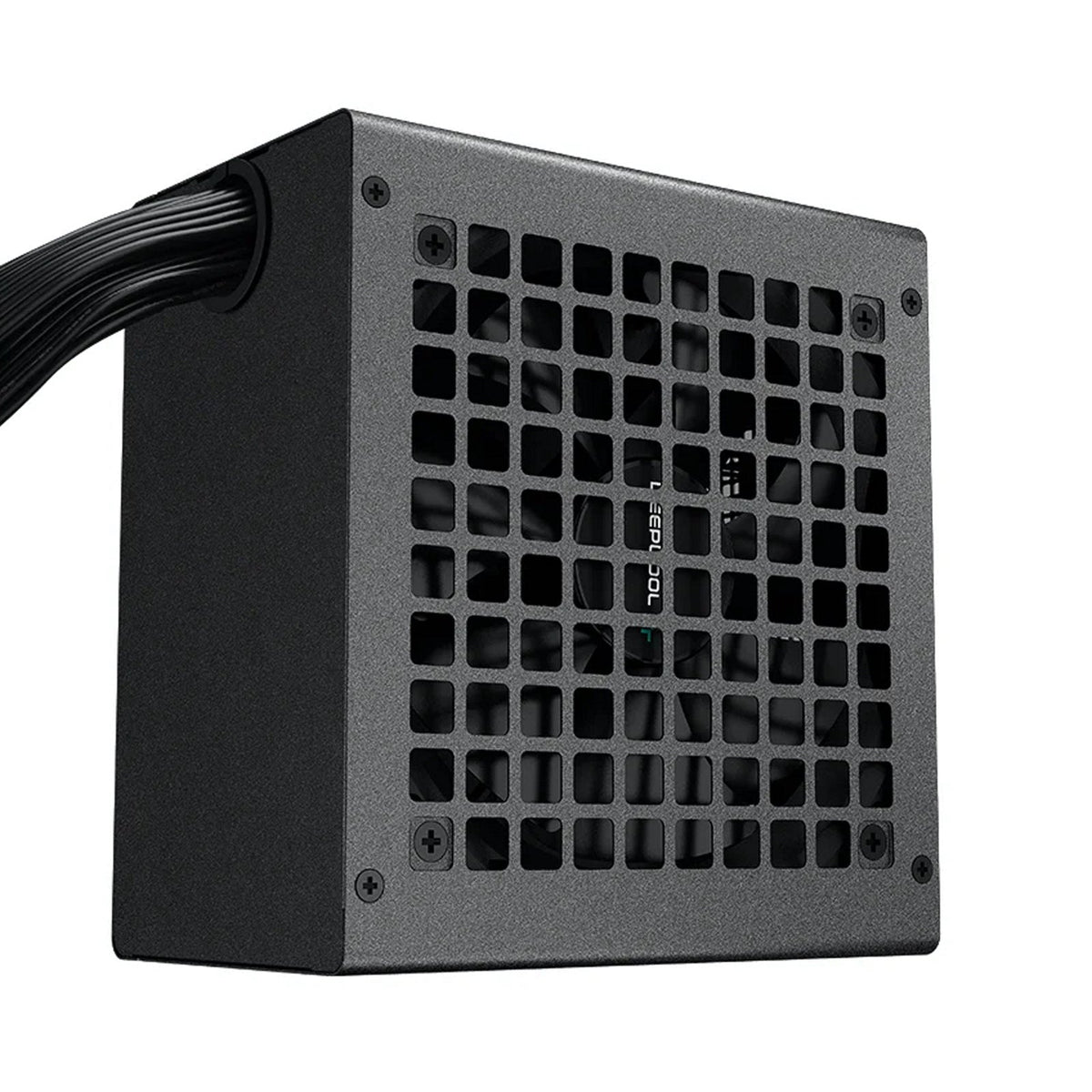 DeepCool PF600 600W PSU, 120mm Silent Hydraulic Bearing Fan, 80 PLUS White, Non Modular, UK Plug, Flat Black Cables, Efficient & Affordable