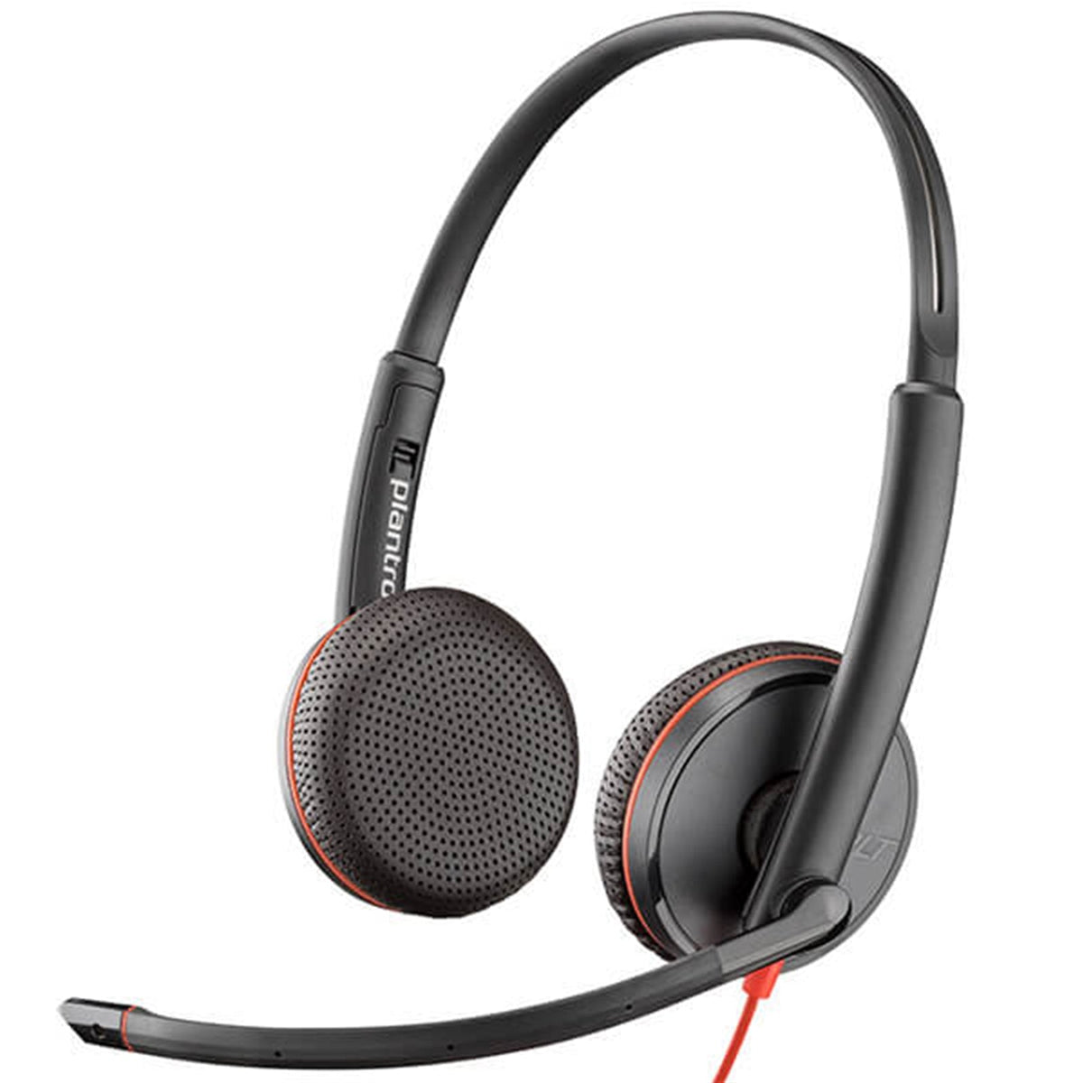 Plantronics Blackwire 3225 Stereo USB-C Headset with 3.5mm Jack & USB-C/A Adapter (Bulk Pack- Non-Retail)