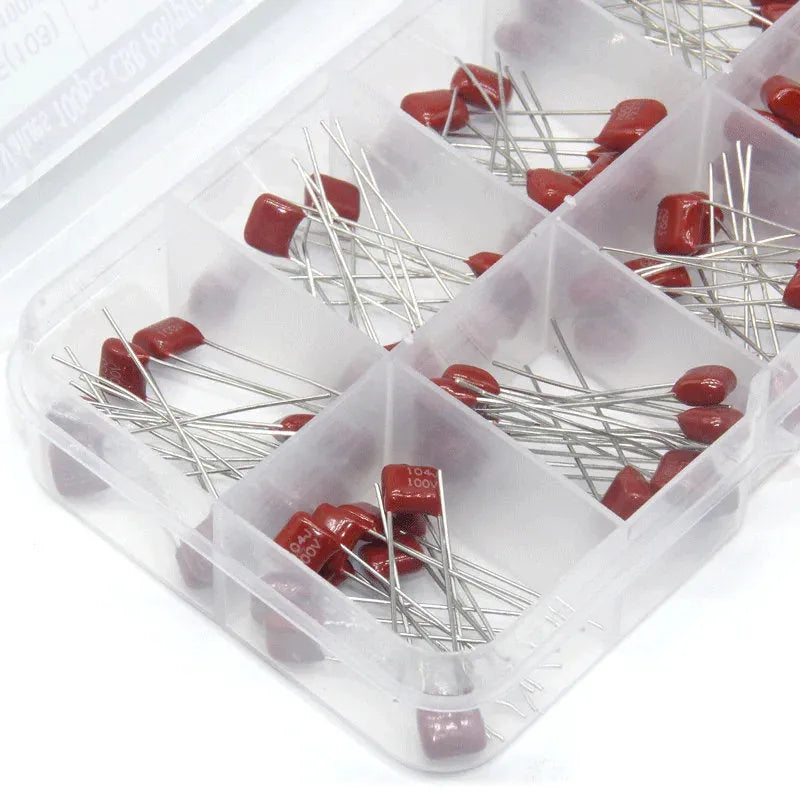 100pcs Thin Film Capacitor Assortment