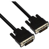 VCOM DVI-D (M) to DVI-D (M) (24+1 pin) 3m Black Retail Packaged Display Cable, Works with Flat Panel Displays, Digital CRT Monitors, Projectors, and HDTVs
