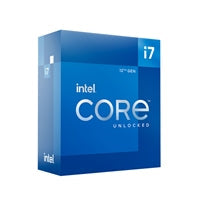 Intel 12th Gen Core i7-12700K 12 Core Processor 20 Threads, 3.6GHz up to 5.0GHz Turbo, Alder Lake Socket LGA1700, 25MB Cache, 125W, Maximum Turbo Power 190W Overclockable CPU, No Cooler
