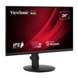 Viewsonic VA2408-HDJ 24 Inch IPS Monitor, Full HD, 100Hz, 5ms, VGA, HDMI, Display Port, Height Adjust, Pivot, Swivel, Int PSU, VESA