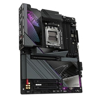 Gigabyte X870E AORUS MASTER AMD AM5 Socket Motherboard, ATX, 4x DDR5 Slots, 4x M.2 Sockets, Fitted I/O Shield, 5GbE LAN, Wi-Fi 7, 1x HDMI Port / 2x USB-C (USB4)