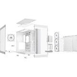 be-quiet! Light Base 900 FX, White, Full Tower E-ATX Case, Massive ARGB LED Strip, Full Windowed Design, 4 Light Wings 140mm PWM fans included
