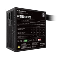 GIGABYTE GP-P550SS 550W 80 PLUS Silver Certified Power Supply - ATX 3.0 Standard, Quiet 120mm Fan, Flat Cable Design, BULK PACK