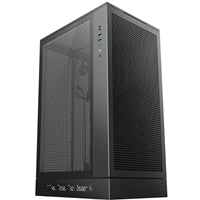 DeepCool CH270 Digital Micro-ATX Case, Mini-Tower PC Case with Tempered Glass Side Panel, USB-C Port, High Airflow Support for 360mm Radiator, ATX PSU, Black