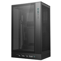 DeepCool CH270 Digital Micro-ATX Case, Mini-Tower PC Case with Tempered Glass Side Panel, USB-C Port, High Airflow Support for 360mm Radiator, ATX PSU, Black