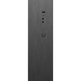 CiT S8i SFF Micro-ATX PC Case - 8.3L Compact Desktop Chassis, Brushed Front, 1 x 80mm Fan, 2 x USB 3.0, TFX PSU Support, Black