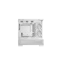 DeepCool CG380 3F Micro-ATX Gaming Case White  Panoramic Tempered Glass Side Panel, Mesh Airflow Front, 3 Pre-Installed ARGB Fans, USB-C & USB-A Front I/O, Spacious SFF/mATX/ITX Build Support