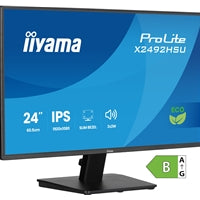 iiyama ProLite monitor X2492HSU-B1 24-Inch, Full HD, IPS, 120Hz, Black, 4-side slim bezel and B energy class, HDMI, Display Port, USB Hub
