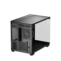 DeepCool CG330 3F ARGB Dual-Chamber Micro-ATX Tower Case, Tempered Glass Panels, 3 x 120mm ARGB Fans, USB 3.0, ITX/Micro-ATX, Black