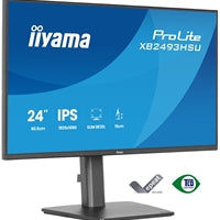 iiyama PROLITE XB2493HSU-B1 24 inch IPS Monitor, Full HD, 1ms, USB Hubx2, HDMI, DisplayPort, Freesync, 120Hz, Speakers, Black, ACR, Internal PSU, VESA, Height Adjustable