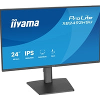 iiyama PROLITE XB2493HSU-B1 24 inch IPS Monitor, Full HD, 1ms, USB Hubx2, HDMI, DisplayPort, Freesync, 120Hz, Speakers, Black, ACR, Internal PSU, VESA, Height Adjustable