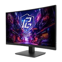 ASRock Phantom Gaming PG27QRT1B 27 Inch QHD (2560 x 1440) Curved 1500R VA Gaming Monitor, 180Hz 1ms (MPRT) Response Time, 2 x HDMI 2.0, 1 x DisplayPort 1.4, 1 x Headphone Out