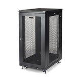 StarTech.com 4-Post 24U Server Rack Cabinet, Lockable 19 Data Rack Cabinet for Computer / AV / IT Equipment, Office / Home Network Rack with Casters & Adjustable Mounting Rails