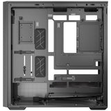 Antec FLUX Rear Mid Tower PC Case - Tempered Glass, Steel/Plastic/Wood, 5 PWM Fans, USB-C, ATX/Micro-ATX/ITX Compatibility