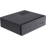 CiT S8i SFF Micro-ATX PC Case - 8.3L Compact Desktop Chassis, Brushed Front, 1 x 80mm Fan, 2 x USB 3.0, TFX PSU Support, Black