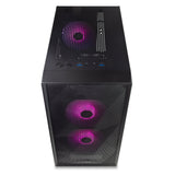 TecWare Forge M2 mATX PC Case, Compact High Airflow Mesh Front Panel, 3 x ARGB Fans Included, Hinged Tempered Glass Door, Supports 240mm Radiator, mATX/ITX, Black