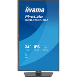 iiyama PROLITE XB2493HSU-B1 24 inch IPS Monitor, Full HD, 1ms, USB Hubx2, HDMI, DisplayPort, Freesync, 120Hz, Speakers, Black, ACR, Internal PSU, VESA, Height Adjustable