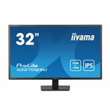 iiyama PROLITE X3270QSU-B1 32 Inch IPS Monitor, Black, 2560x1440, 3ms, 100hz, FreeSync, HDMI, Display Port, USB Hub, Speakers, Int PSU, VESA